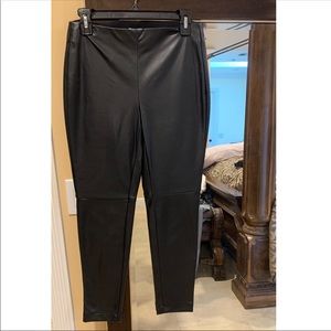 Black Faux Leather Pants